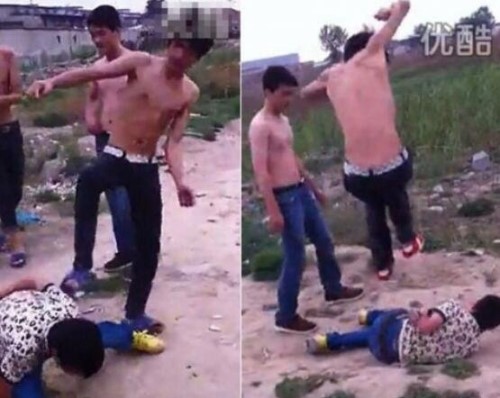北京奶西村少年暴力事件视频 少年被打昏迷不醒面部被尿