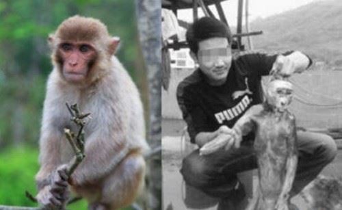 四川变态虐猴男事件 男子活剥猴皮群众竟围观叫好
