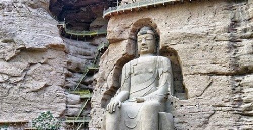 中国最神秘的道观 甘肃炳灵寺老君庙(老君像由佛像改建而成)