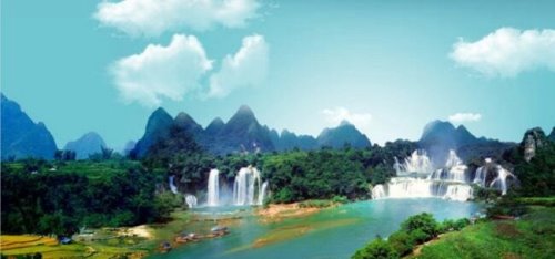亚洲最大的跨国瀑布 德天大瀑布(电视剧《花千骨》取景地)