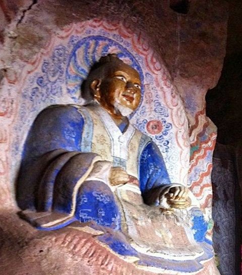中国最神秘的道观 甘肃炳灵寺老君庙(老君像由佛像改建而成)