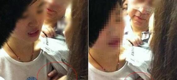 实拍上海地铁猥琐男自慰 对面美女掏出小JJ撸啊撸