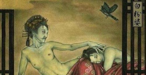 外表和蔼可亲的白粉婆 实际上是一个喜欢撕人脸皮的妖怪