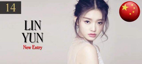 2016世界最美脸蛋100人  林允击败Baby刘亦菲