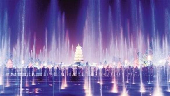 世界十大奇特喷泉 中国西安大雁塔音乐喷泉上榜