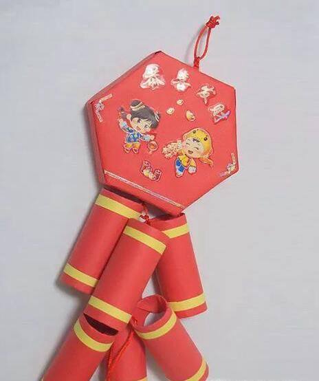 幼儿手工制作鞭炮