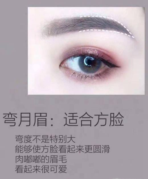各种脸型适合的眉型 以及怎么画各种眉型