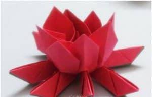 中秋折纸之祈福莲花灯
