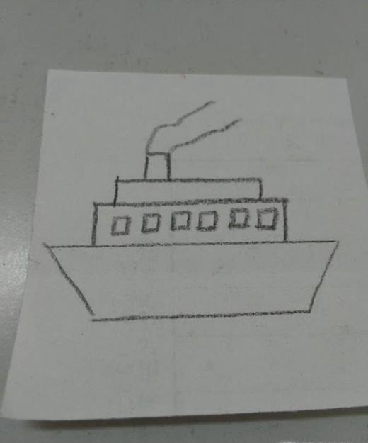 轮船简笔画的画法
