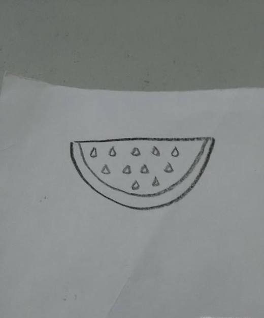 简笔画之如何画西瓜