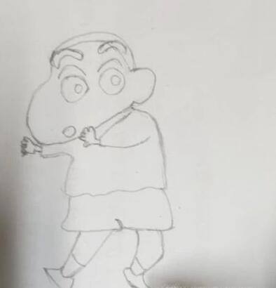 教你画蜡笔小新和他家的小白