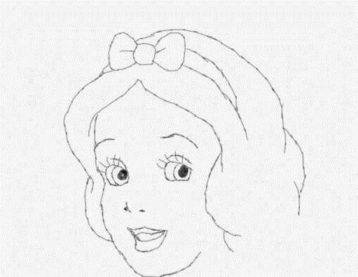 简笔画公主的头像
