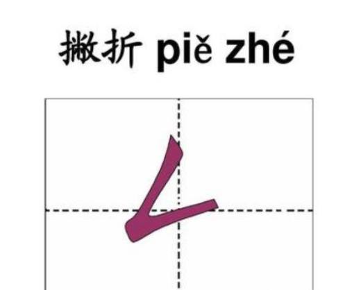 怎么正确写撇折