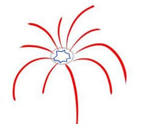 烟花简笔画