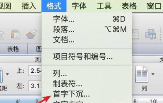 word中如何设置首字下沉选项