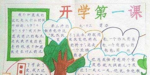 开学第一课手抄报怎么画?