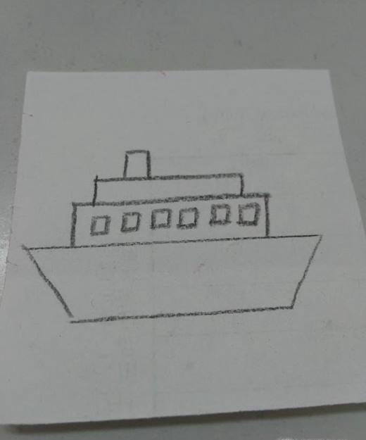 轮船简笔画的画法