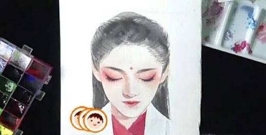 水彩画古风人物教程