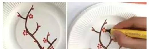 纸盘上如何做画?