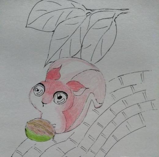 彩铅画小狐狸的画法