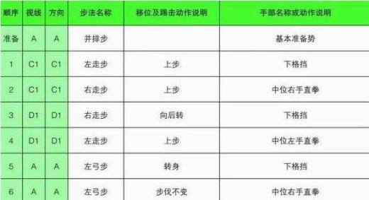 太极一章至八章的分解动作