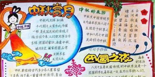 国庆节和中秋节的手抄报怎么画