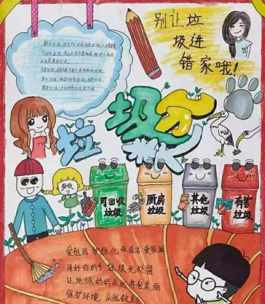 垃圾分类儿童画怎么画?