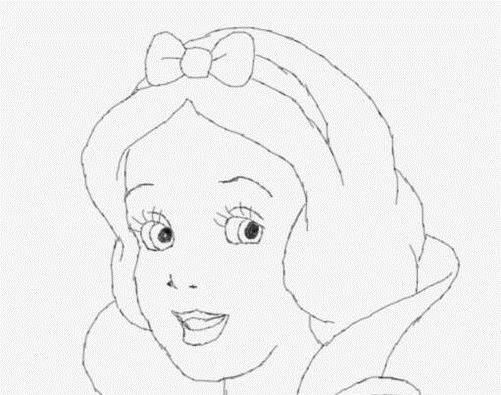 简笔画公主的头像