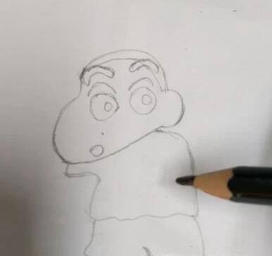 教你画蜡笔小新和他家的小白