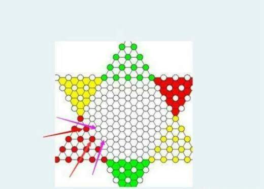 1v1跳棋常用的一种开头方法
