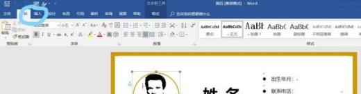 如何在word简历表中插入照片?
