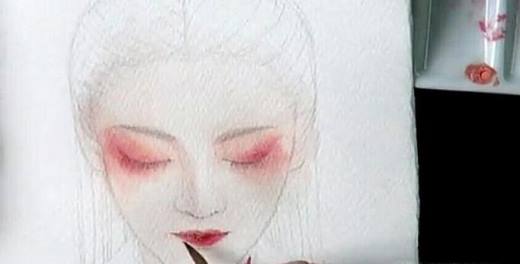 水彩画古风人物教程