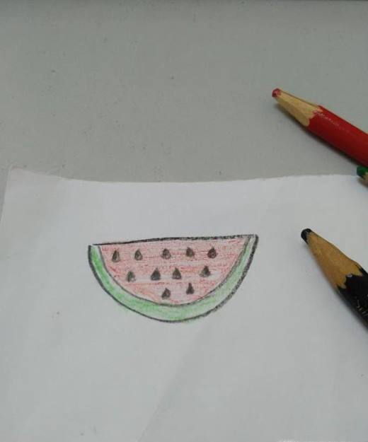 简笔画之如何画西瓜