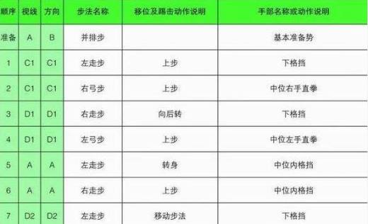 太极一章至八章的分解动作
