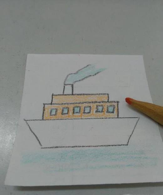 轮船简笔画的画法