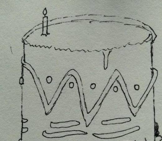 简笔画蛋糕怎么画