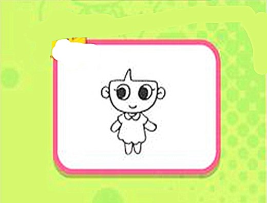 抖音上Q版小女孩简笔画