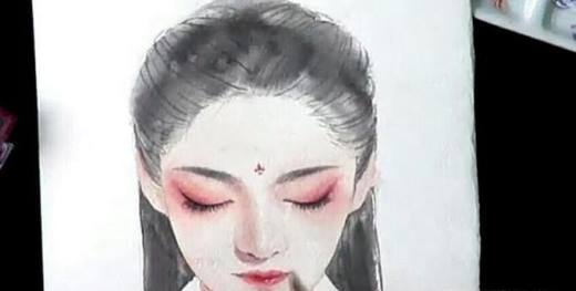 水彩画古风人物教程